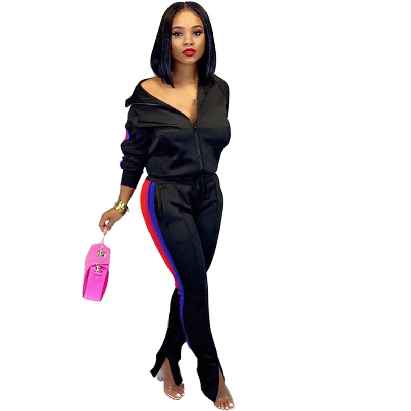 Осенний спортивный костюм из двух предметов женский зимний с верхом и брюками