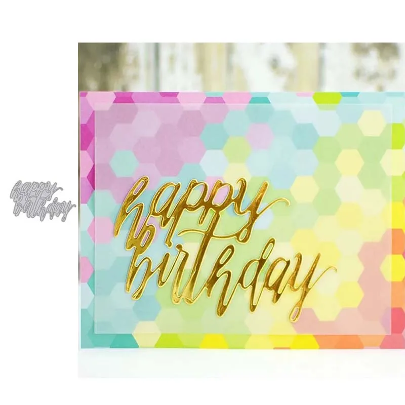 JC письма с поздравлениями днем рождения металлические Вырубные штампы для