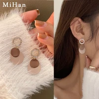 mihan 925 silver needle women jewelry earrings popular design high quality shiny crystal dangle drop earrings for girl lady gift