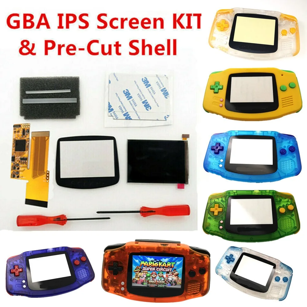 V2 IPS комплекты ЖК экранов с подсветкой 10 уровней яркости LCD для Gameboy Advance Console GBA и