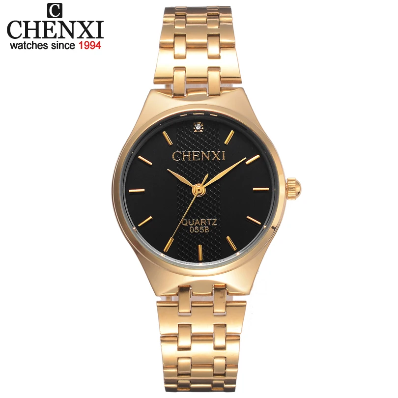 

CHENXI Top Fashion Brand Luxury Watch Womens Golden Watches Waterproof Casual Quartz Wristwatch Female Clock For Feminine