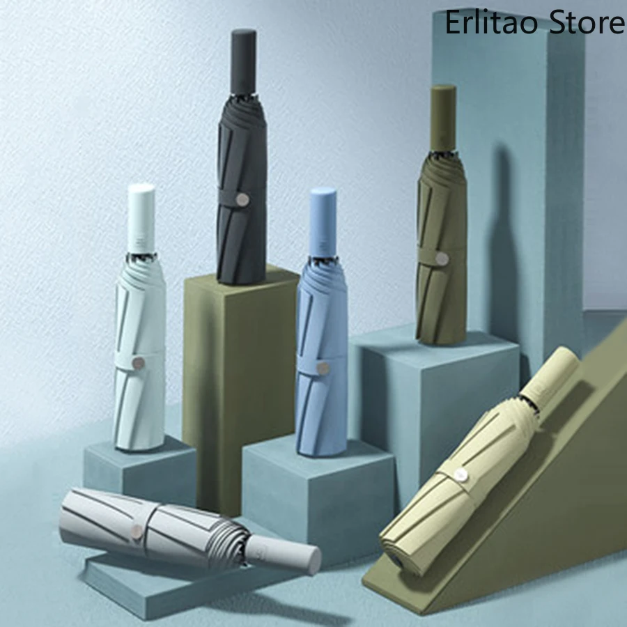 Большой Мощный автоматический зонт для мужчин и женщин ветрозащитный складной