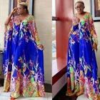 Комплект из двух предметов женской одежды в африканском стиле Платья вечерние Дашики 2021 Летнее Длинное Макси платье комплекты со штанами, комплект из 2 предметов, одежда размера плюс