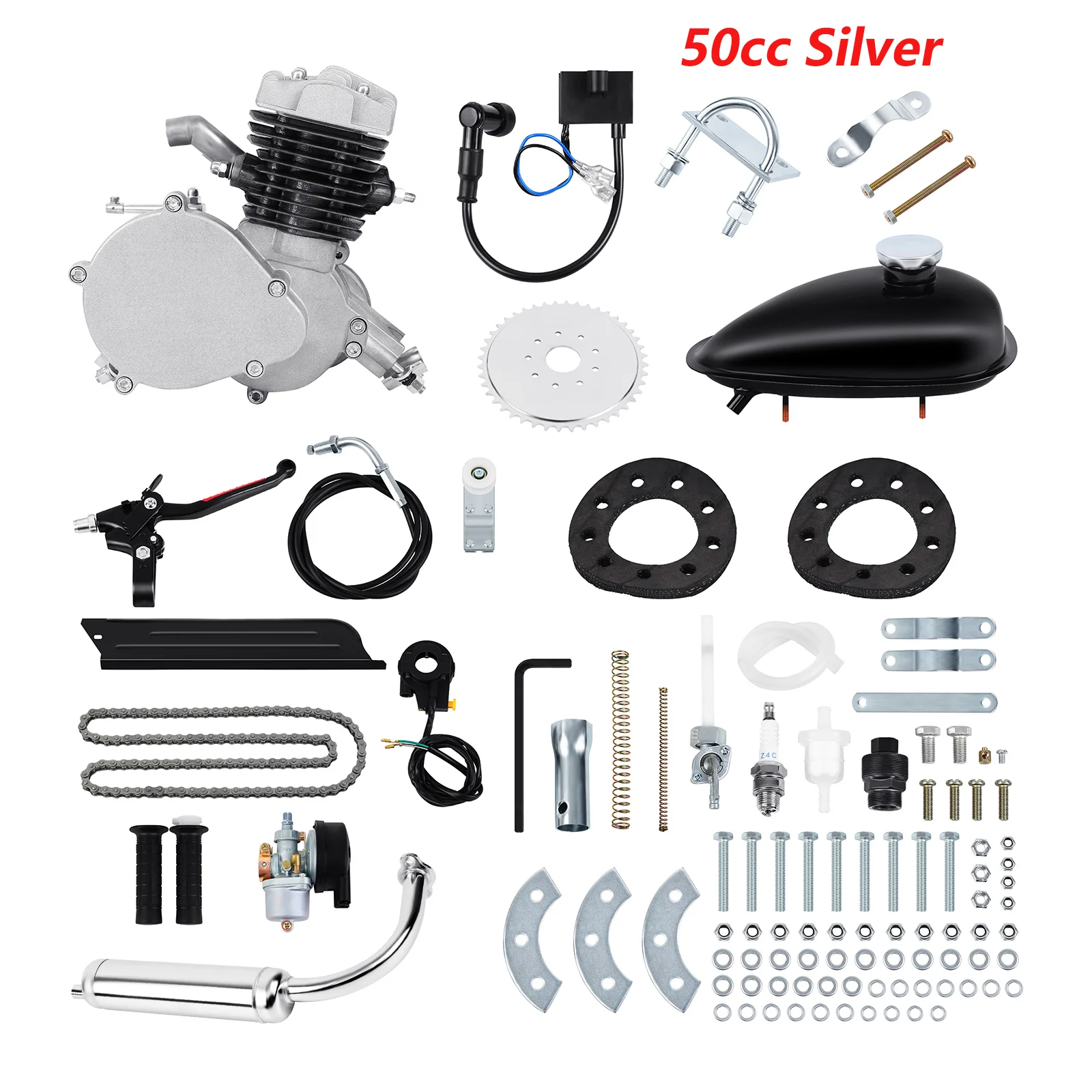 50cc 80cc мотоцикл 2 тактный газовый двигатель комплект для DIY электрический