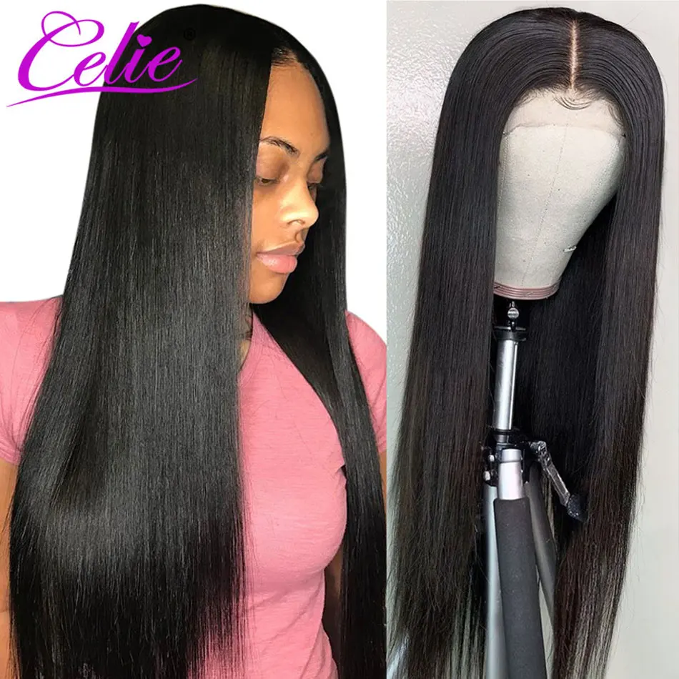 Celie прямые человеческие волосы на шнуровке женский предварительно выщипанный