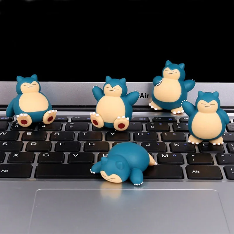 

5pcs of set Pokemon Figures Monster Snorlax Pokmon Doll Cake Decoration Model Toys Anime Figures Pvc Gifts