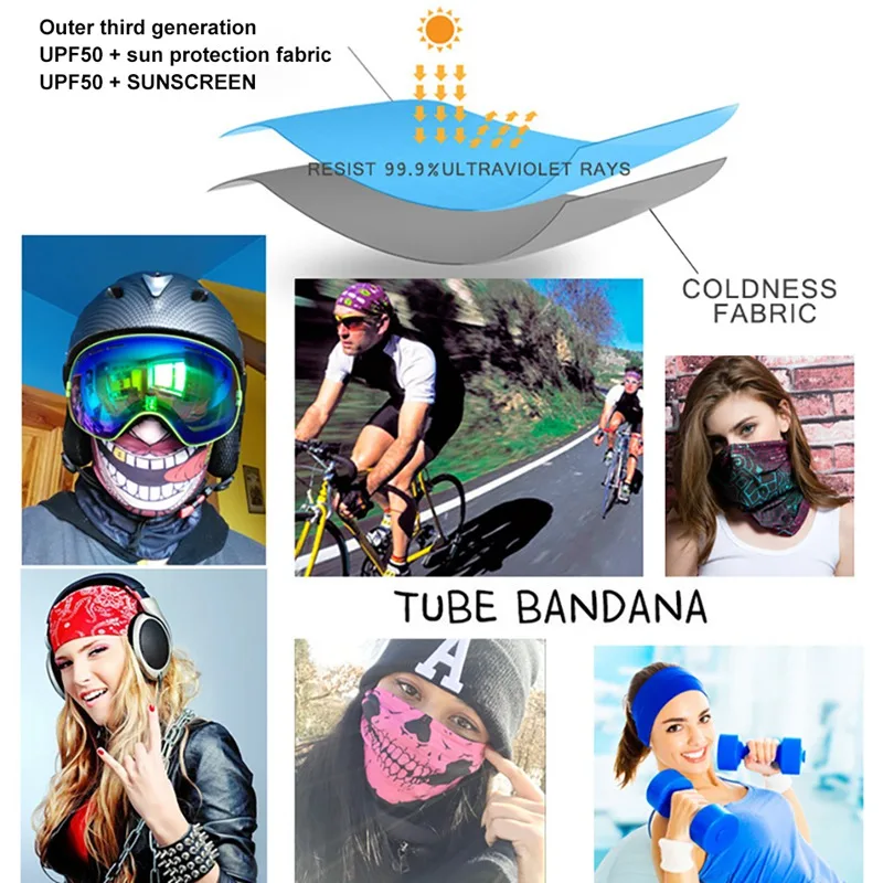 Волшебный шарф пылезащитный ветрозащитный многофункциональный чехол для лица
