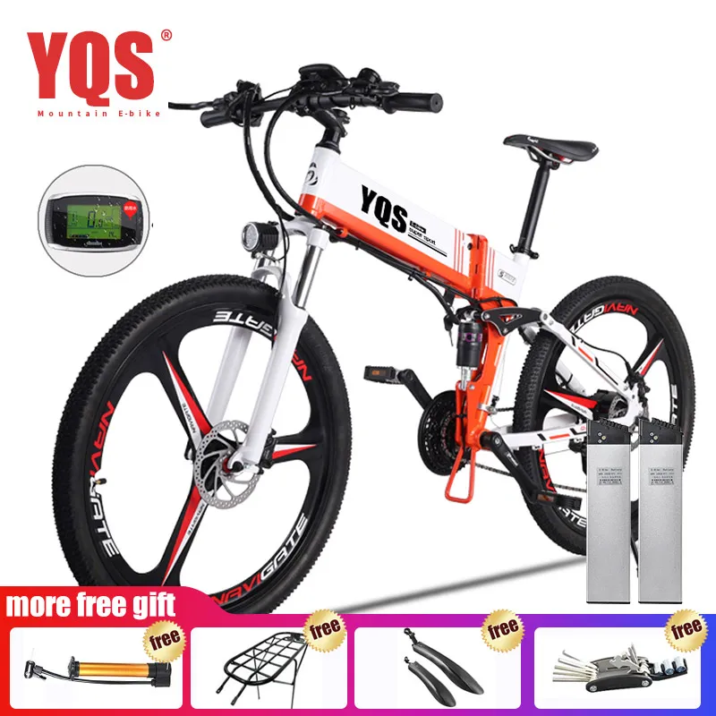 YQS Электрический велосипед 350 Вт/500 Вт 110 км 21 скоростной аккумулятор ebike Электрический 2" от шоссейный электровелосипед bicicleta