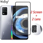 Полностью покрывающее закаленное Стекло высококачественный защитный чехол для Oppo Realme Q3 5G Экран протектор для Oppo Realme Q3 5G Камера Стекло высококачественный защитный чехол для Oppo Realme Q3 5G Стекло