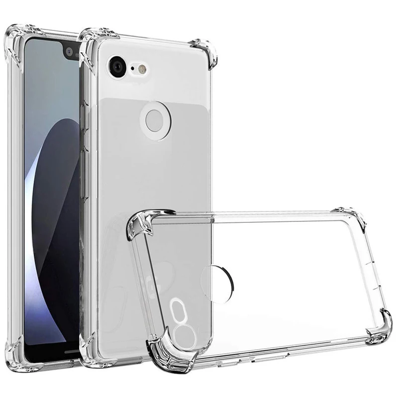 For Google Pixel 2 3 4 3a XL Case Cover Shockproof Transparent Clear Silicone Soft Protective Housing Shell |