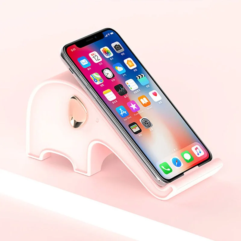 Слон 10 Вт Qi Беспроводное зарядное устройство подставка база для iPhone X/XS/11 samsung huawei