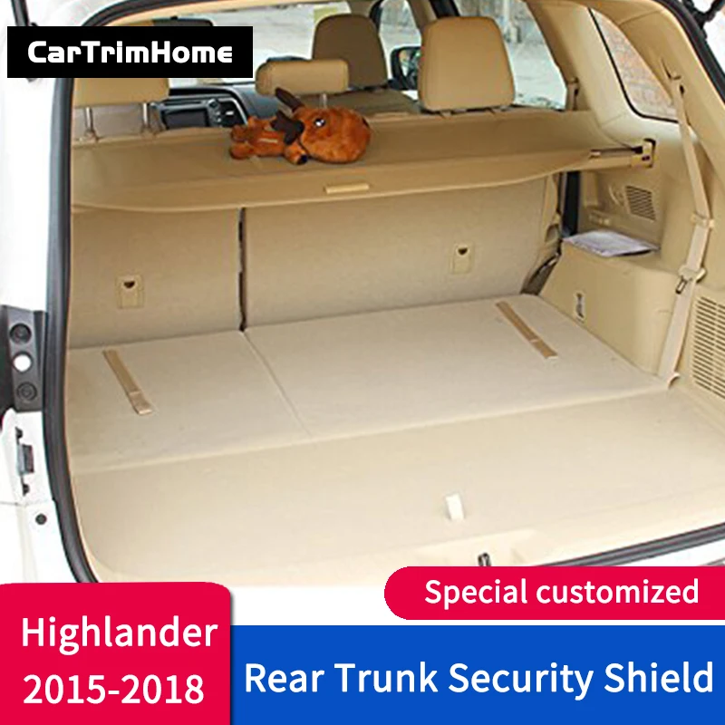 2015 2016 2017 2018 Highlander аксессуары для Toyota задний щит безопасности грузовой Чехол тент 7