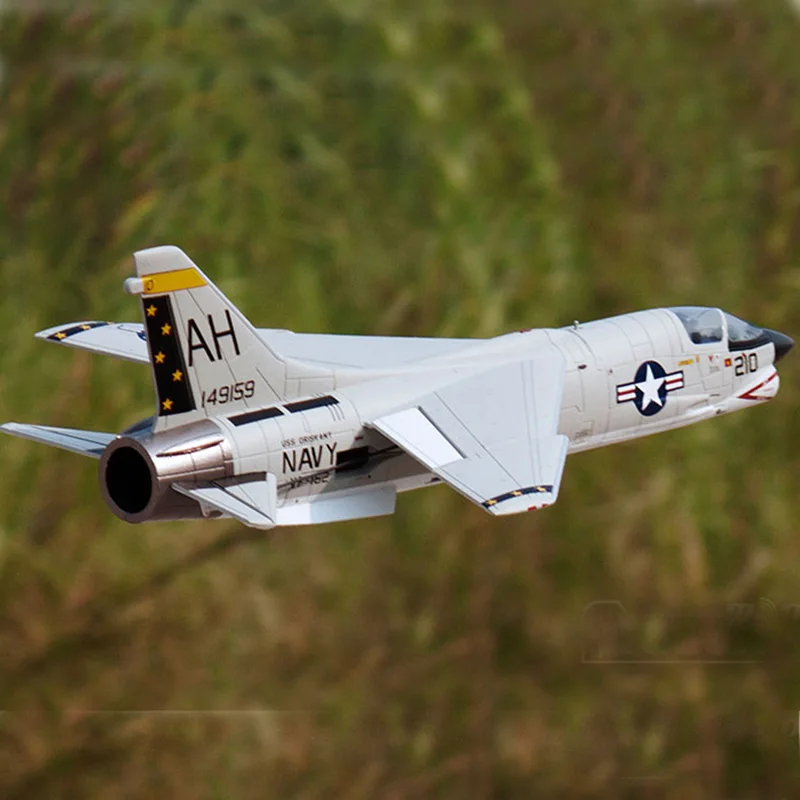 64 мм окончательного Би F-8 Crusader PNP и комплект радио управляемая модель для