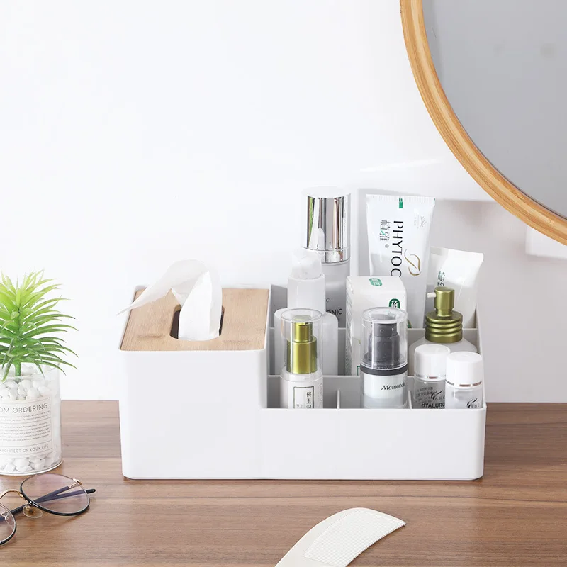 

Fashion Simple Living Room Plastic Pumping Box Household Multifunctional Desktop Napkin Cosmetic Skin Care Products Storage Box