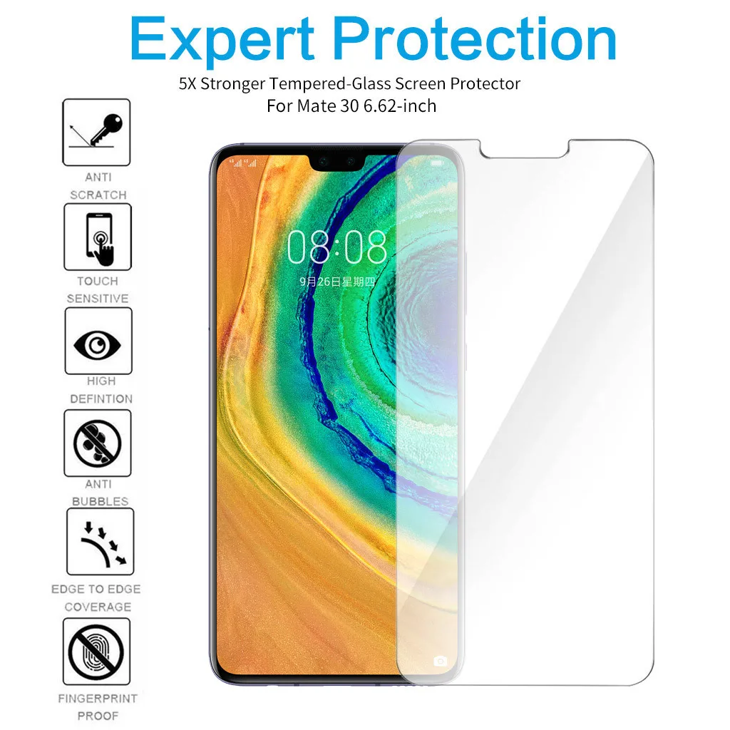 Прозрачная HD защитная пленка для экрана из закаленного стекла Защитная HUAWEI мат 30