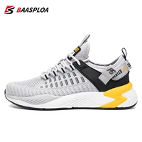 baasploa new mens running shoes lightweight breathable sneakers mesh wear resistant casual male non slip walking gym shoes