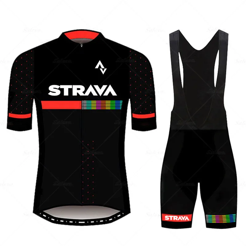 

STRAVA 2022 Summer Short Sleeve Cycling Jersey Set Breathable Men MTB Bike cycling clothing Maillot Ropa Ciclismo Uniform Suit