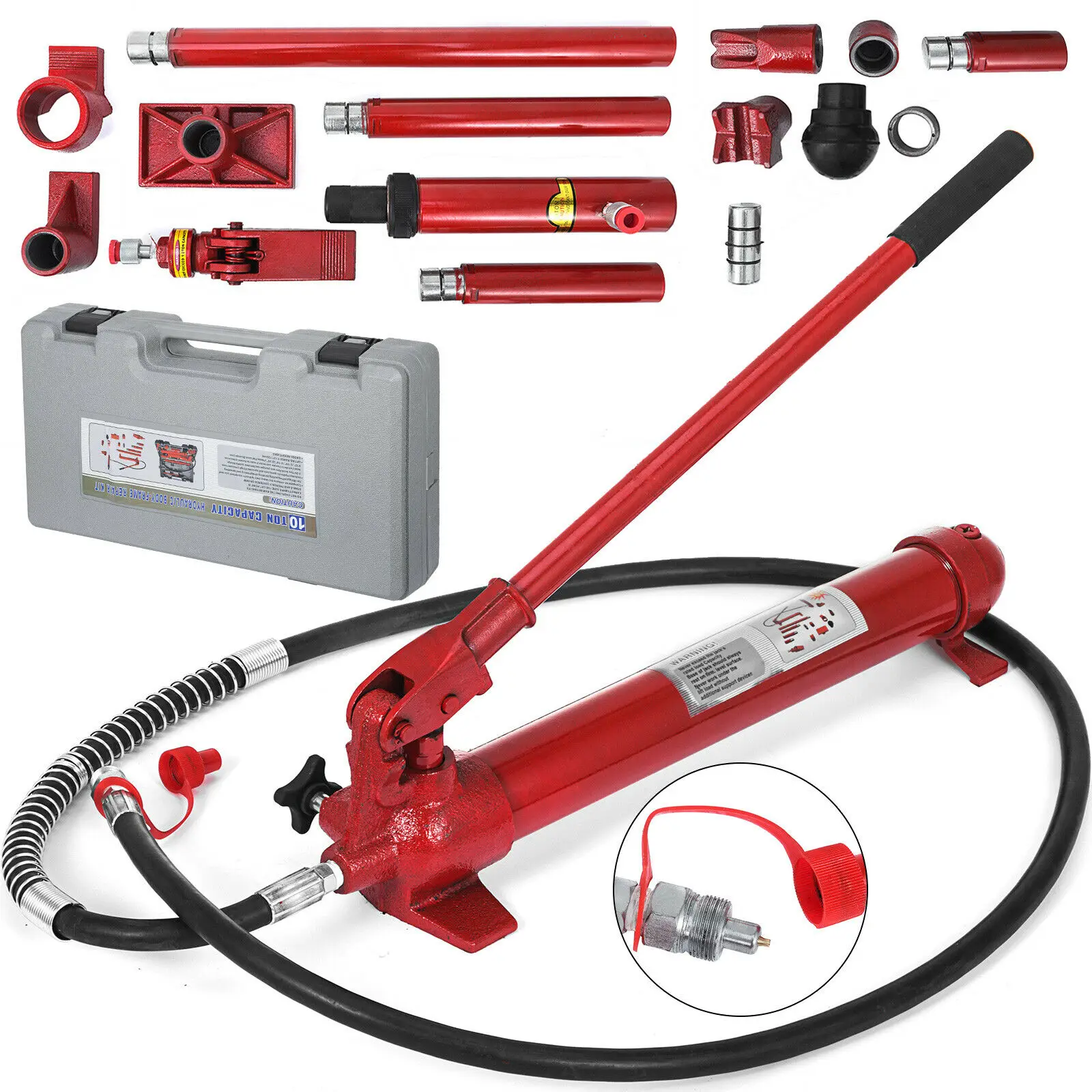10 тонн Porta Power Kit 2 м гидравлический Ram Jack 78 7 &quotдлина шланга Autobody рамка для ремонта