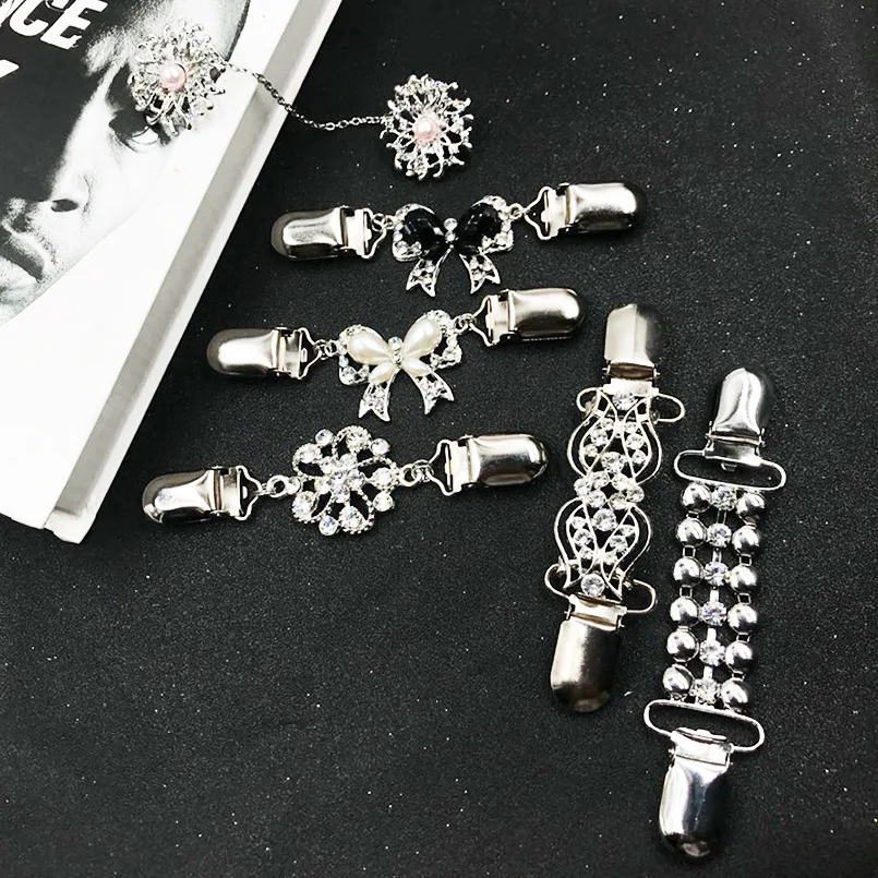 Новый 6 шт. Набор Винтажный свитер с отложным воротником зажимы кардиган воротник