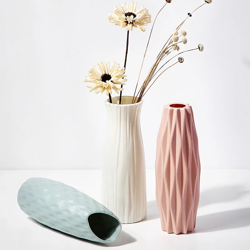 

Modern Flower Vase Home Flower Arrangement Living Room Origami Plastic Nordic Style Home Decoration Ornament Home Decor Hot Sale