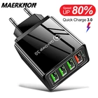USB зарядное устройство Quick Charge 3,0 для адаптера телефона для iPhone 12 pro max Tablet портативное настенное мобильное зарядное устройство EUUS Plug быстрое зарядное устройство