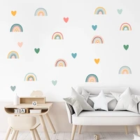 sweet boho rainbow heart polk dots stickers removable nursery wall decals art posters gifts kids room girls bedroom home decor