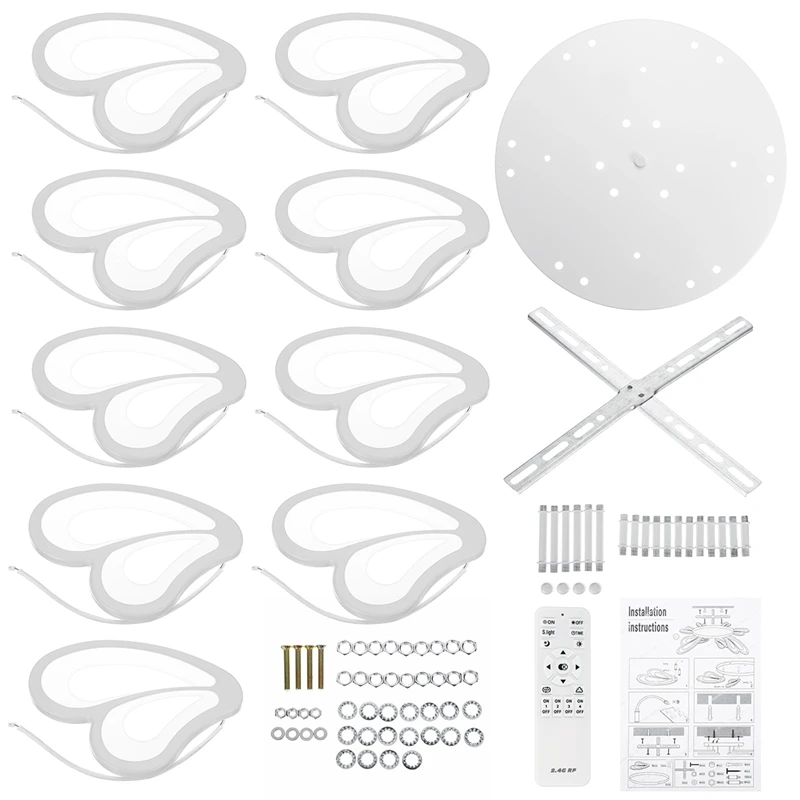 

Dimming modern led Chandeliers 3/5/9Heads Post-Modern butterfly chandelier Lamp Remote Control for Living Room Bedroom 110-220V