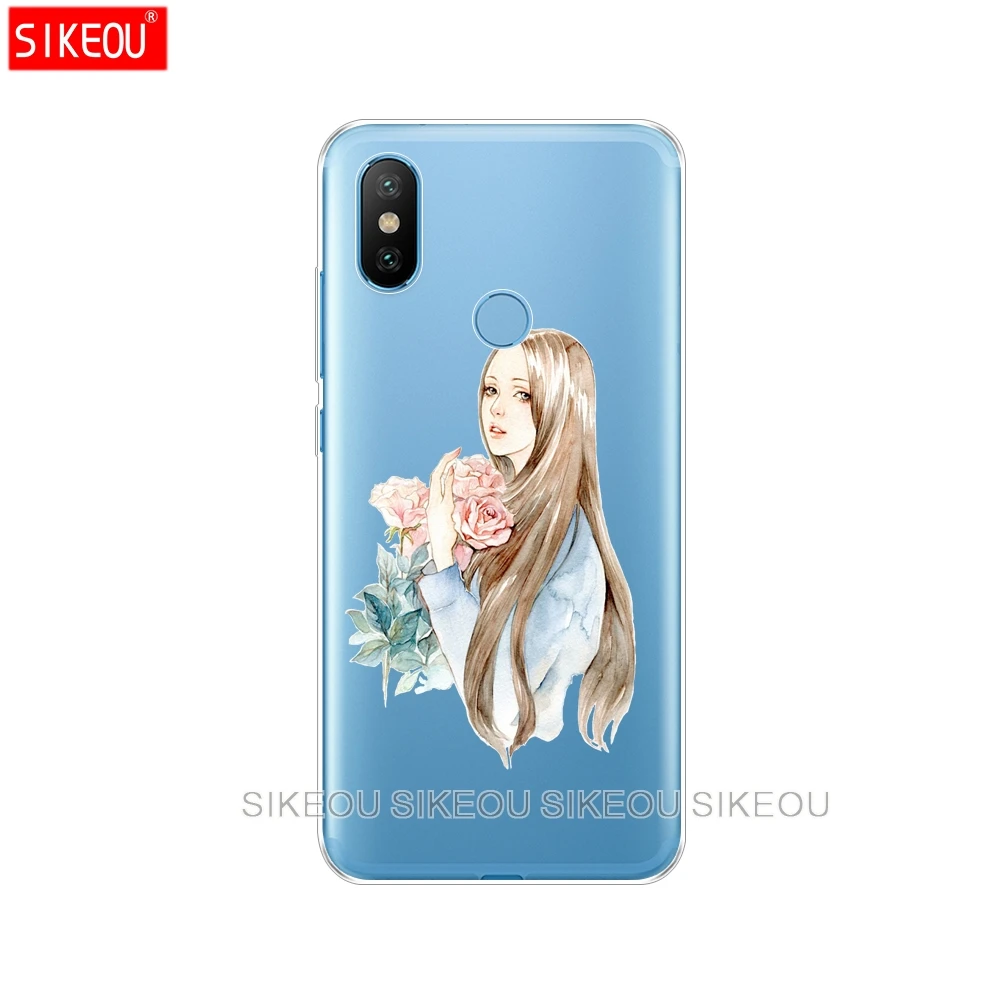 Мягкий силиконовый чехол SIKEOU из ТПУ Для Xiaomi Mix 2 S для Mi милый кролик роза