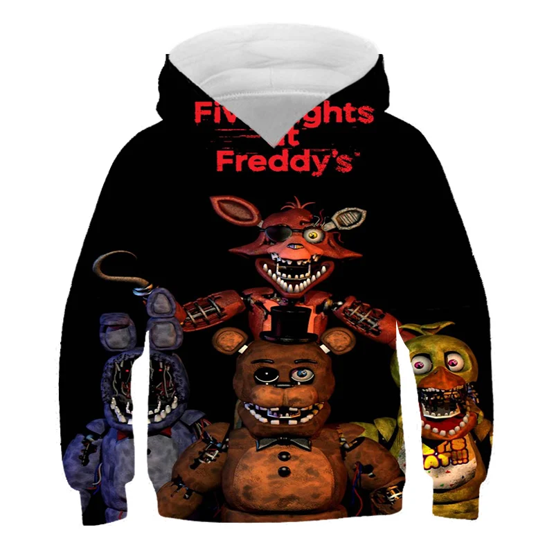 

Children's Clothing FNAF Theme 3D Hoodie Adult Sweatshirt Loose Fit Boy And Girl Fun Hoodie Autumn Long Sleeve Warm