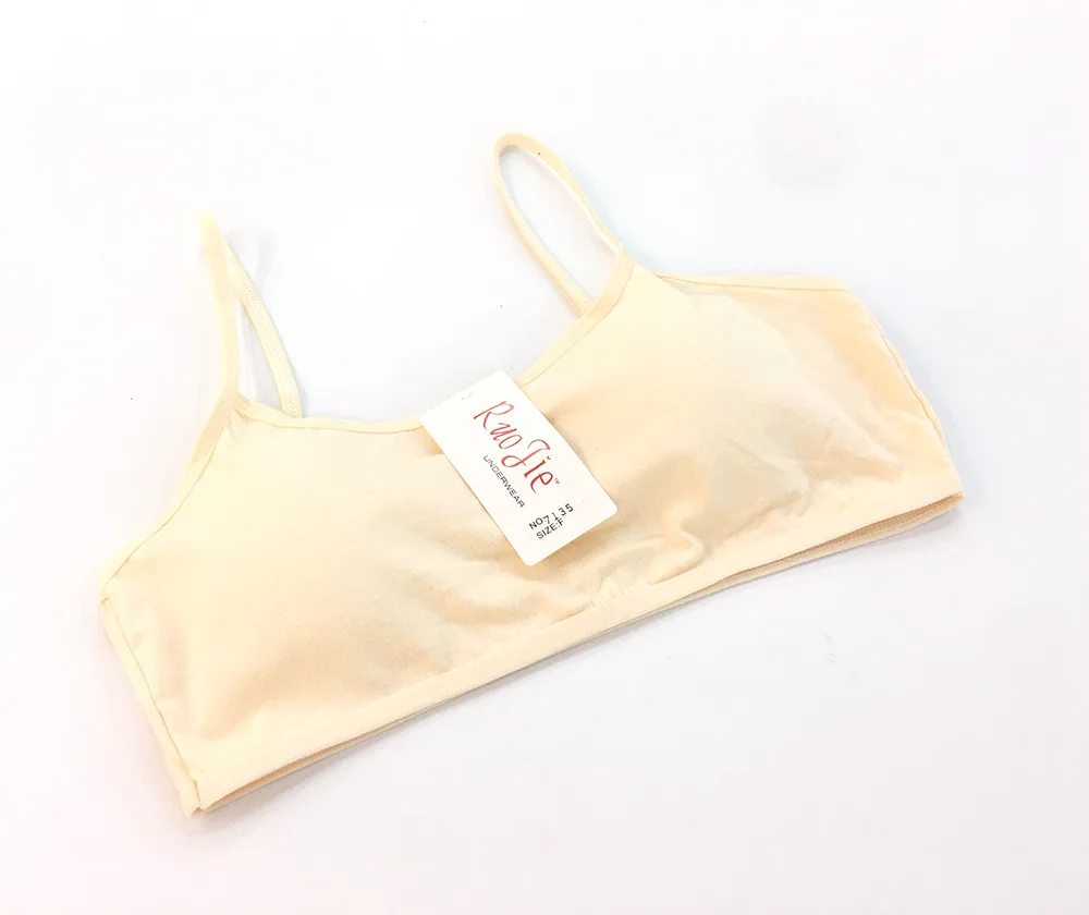 Первый тренировочный бюстгальтер на бретельках для девочек удобный хлопковый