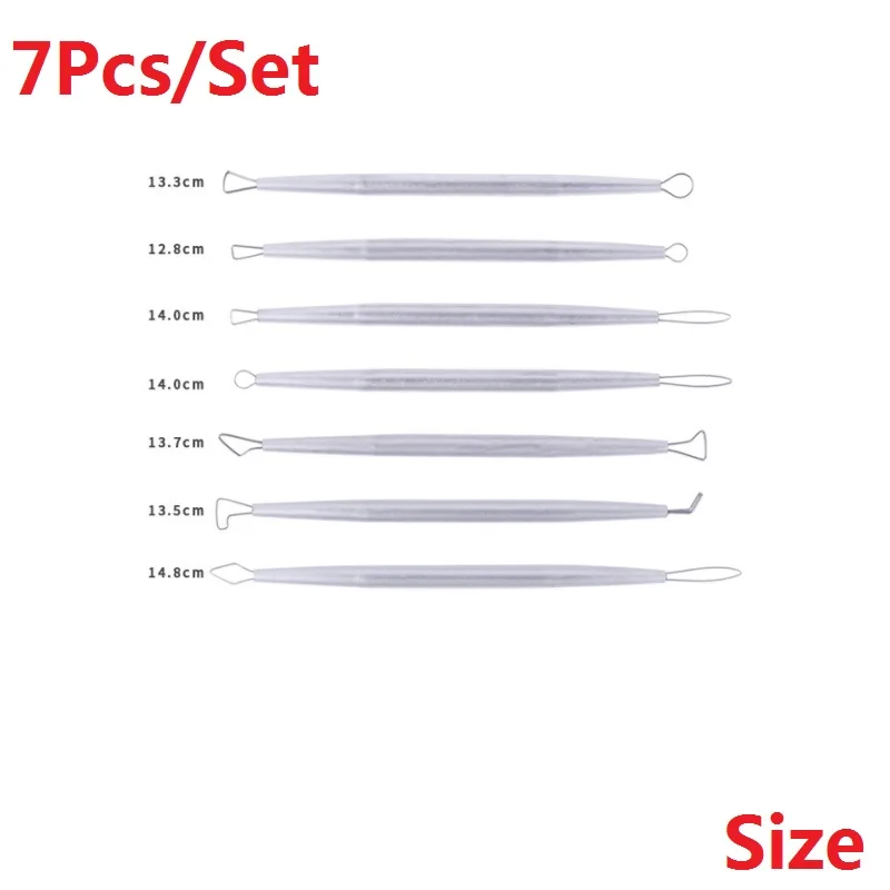 6-7 шт./компл. металлической глины Ножи Алюминий стержень скребок Керамика