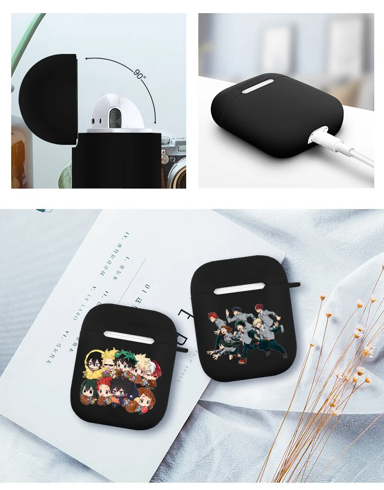 Аниме My Hero academic deku bakugou Boku no чехол для Airpods 2 1 s Для Air pod прозрачные Симпатичные из