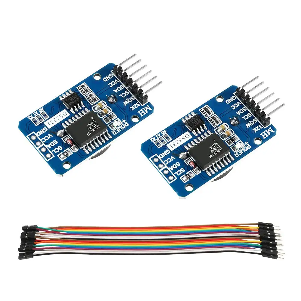 

DS3231 AT24C32 IIC RTC Module Clock Timer Memory Module Beats Replace DS1307 I2C RTC Board for Raspberry pi 4 3 3B b+