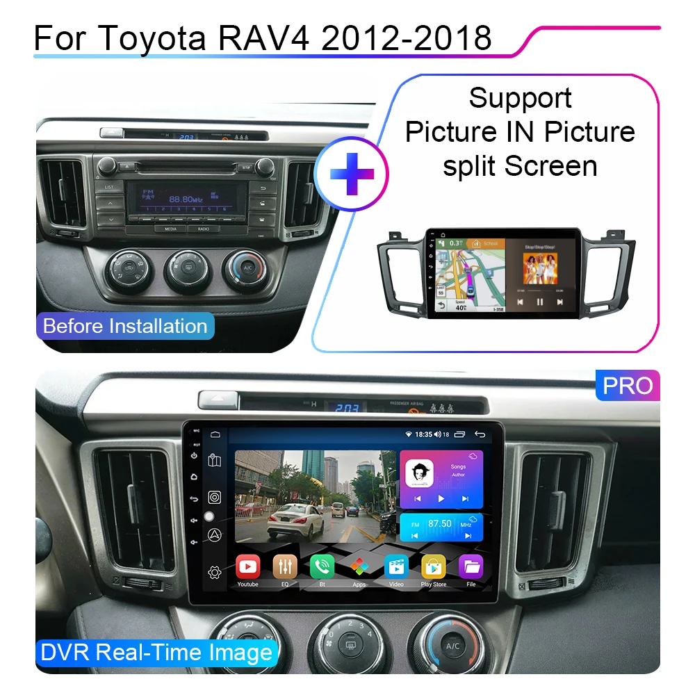 Автомобильный мультимедийный плеер XIMA XV6 Pro Android 10 2 din радио Carplay для Toyota RAV4 RAV 4