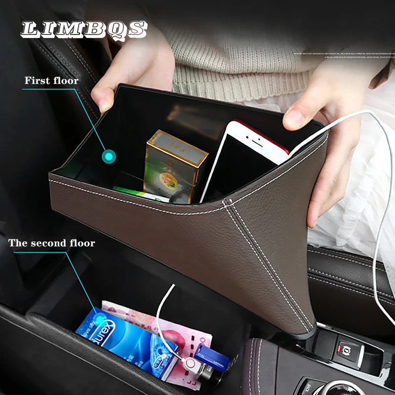 

4 styles leather armrest storage box for f47 f48 LHD BMW X1 X2 arm rest store box heightening saving storage box Left Hand Drive
