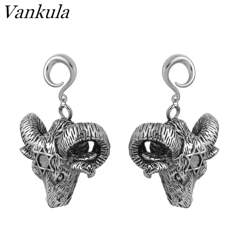 Vankula, 2 шт., Новое поступление, заглушки для ушей, тоннели, ушные грузики, нержавеющая сталь, Крючок Для Пирсинга Ушей, вешалки, ювелирные изделия для тела, 4 мм, 6 мм, 8 мм