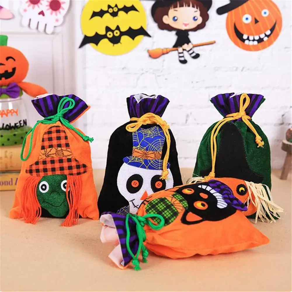Хэллоуин желтая Тыква подарки сумки ткань DIY конфеты печенье день рождения