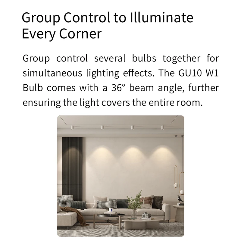 

Yeelight AC200-240V 4.8W GU10 2700K White Light bulb Dimming Version Smart LED Bulb APP smart home control Google home alexa