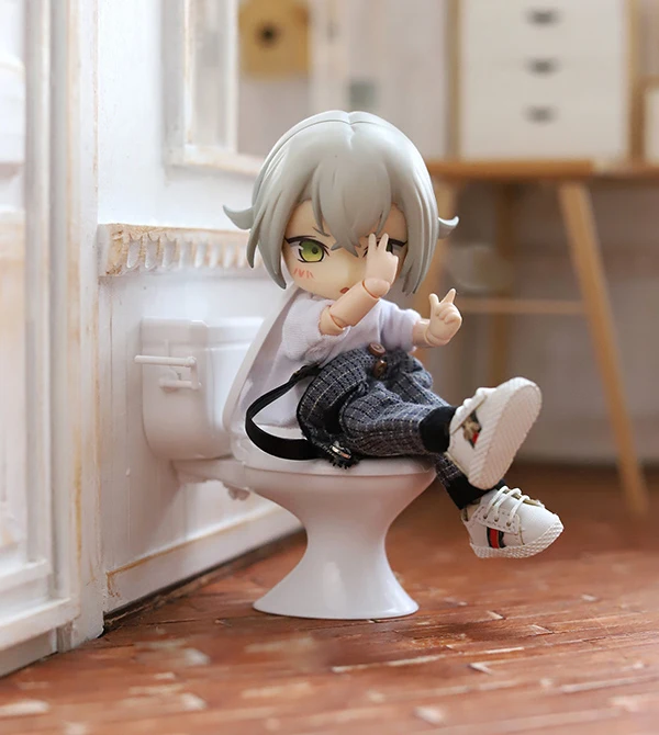 

D01-P715 Doll handmade clothes 1/12 1/8 ob11 1/6 GSC MSD SSDF SD doll Accessories Mini flip-top toilet 1pcs