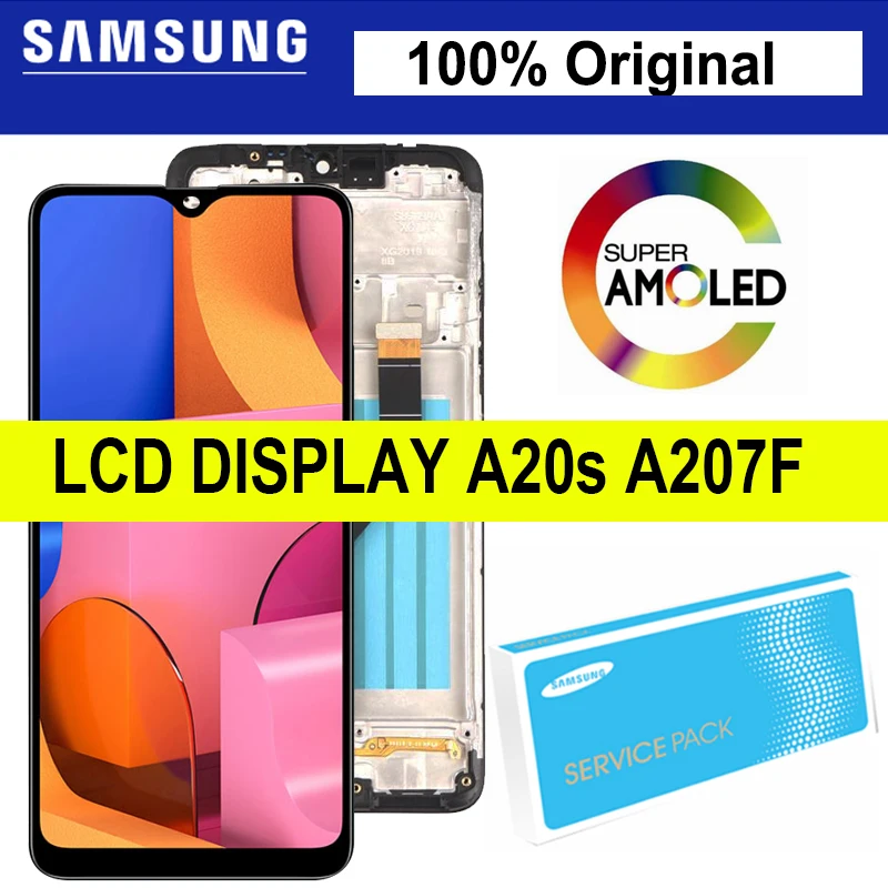 100% оригинальный 6 5 &quotдисплей для SAMSUNG Galaxy A20s SM A207F A207G ЖК сенсорный экран