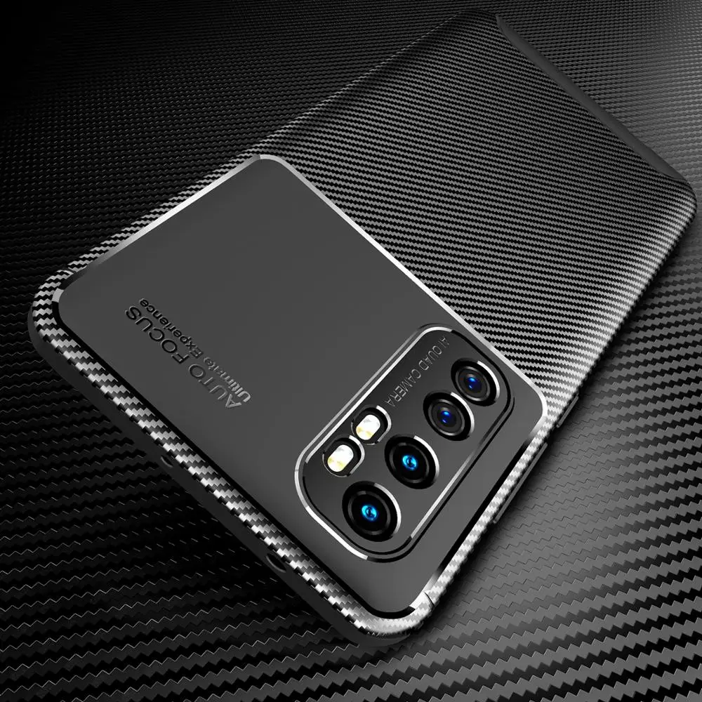 Чехол для Xiaomi Mi Note 10 Lite мягкий силиконовый ударопрочный чехол из углеродного