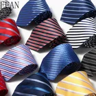 Классические шелковые мужские галстуки на шею 8 см однотонные клетчатые полосатые галстуки для мужчин формальные деловые роскошные галстуки для жениха для свадебной вечеринки