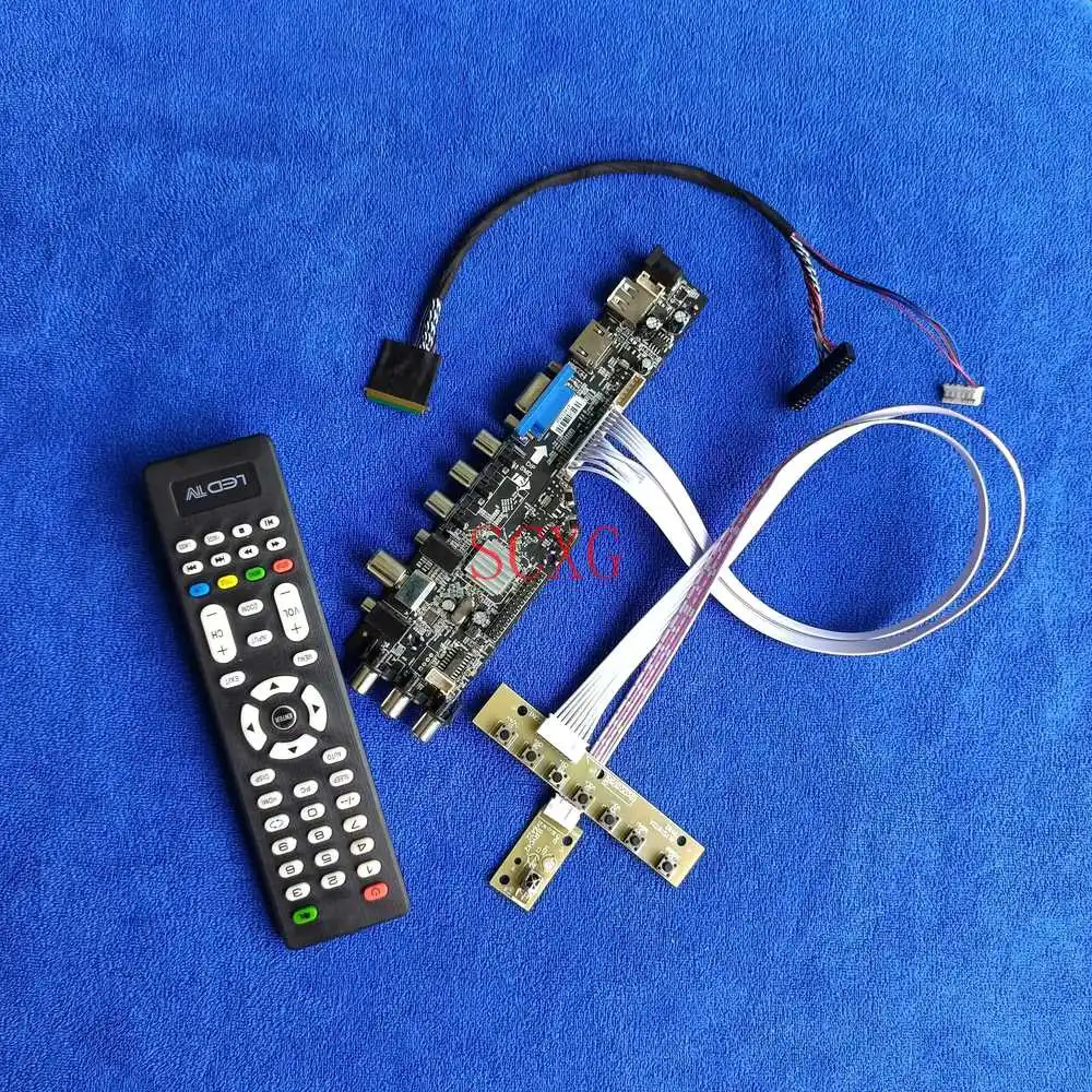 

1024*600 HDMI-compatible USB AV VGA DVB WLED Digital signal Fit BT101IW01/BT101IW02/BT101IW03 Kit Monitor drive board 40Pin LVDS