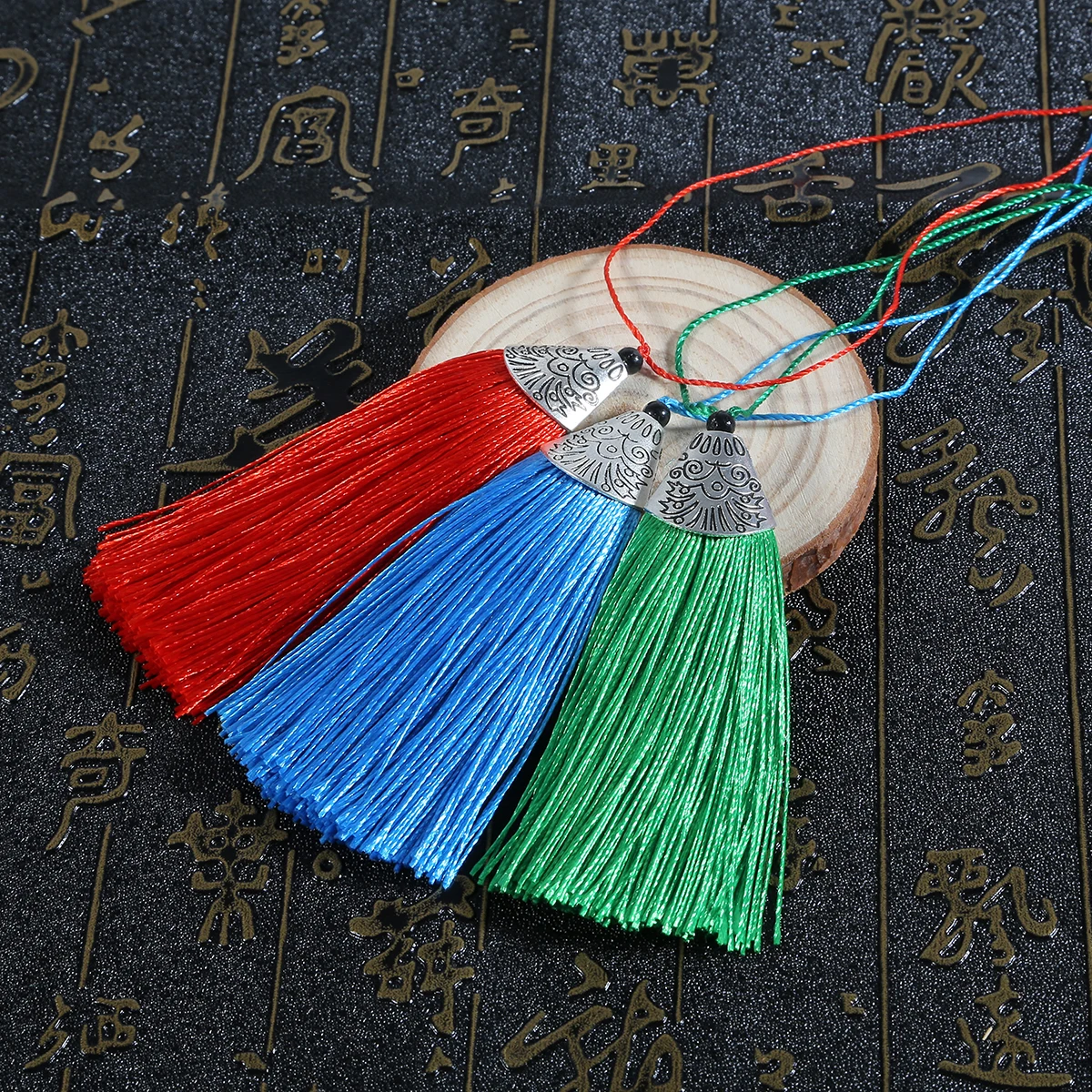 Шапка кисточка из сплава и шелка около 8 см 1 шт.|Кисти бахрома| |