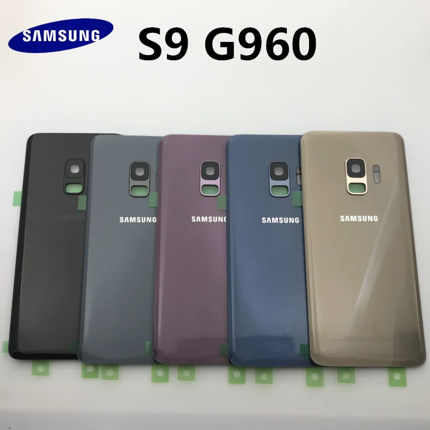 10 шт.,, новинка, для samsung Galaxy S9 edge, G960, G960F, SM-G960F, Задняя стеклянная крышка, задняя крышка, крышка батареи, замена корпуса