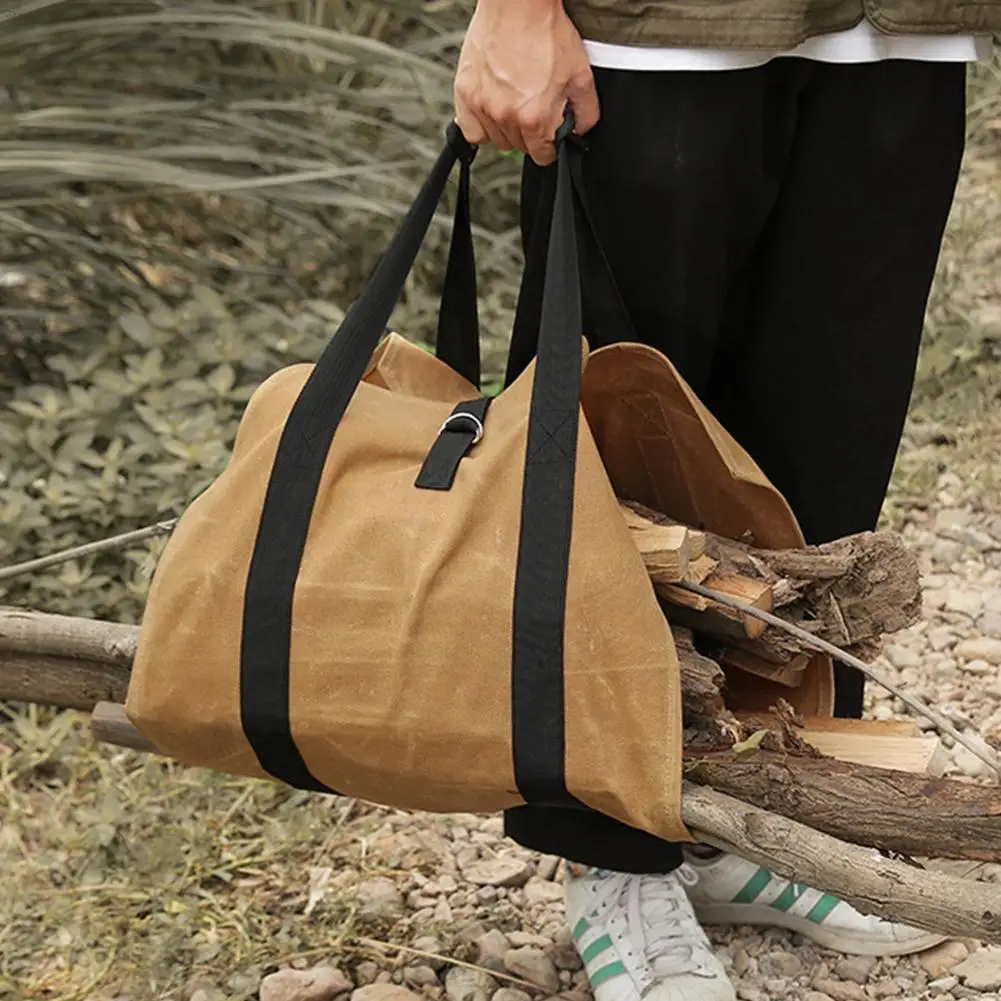 

Сумка для переноски древесины, регулируемый холщовый чехол для отдыха на природе, камина, для дома и улицы, органайзер для переноски древеси...