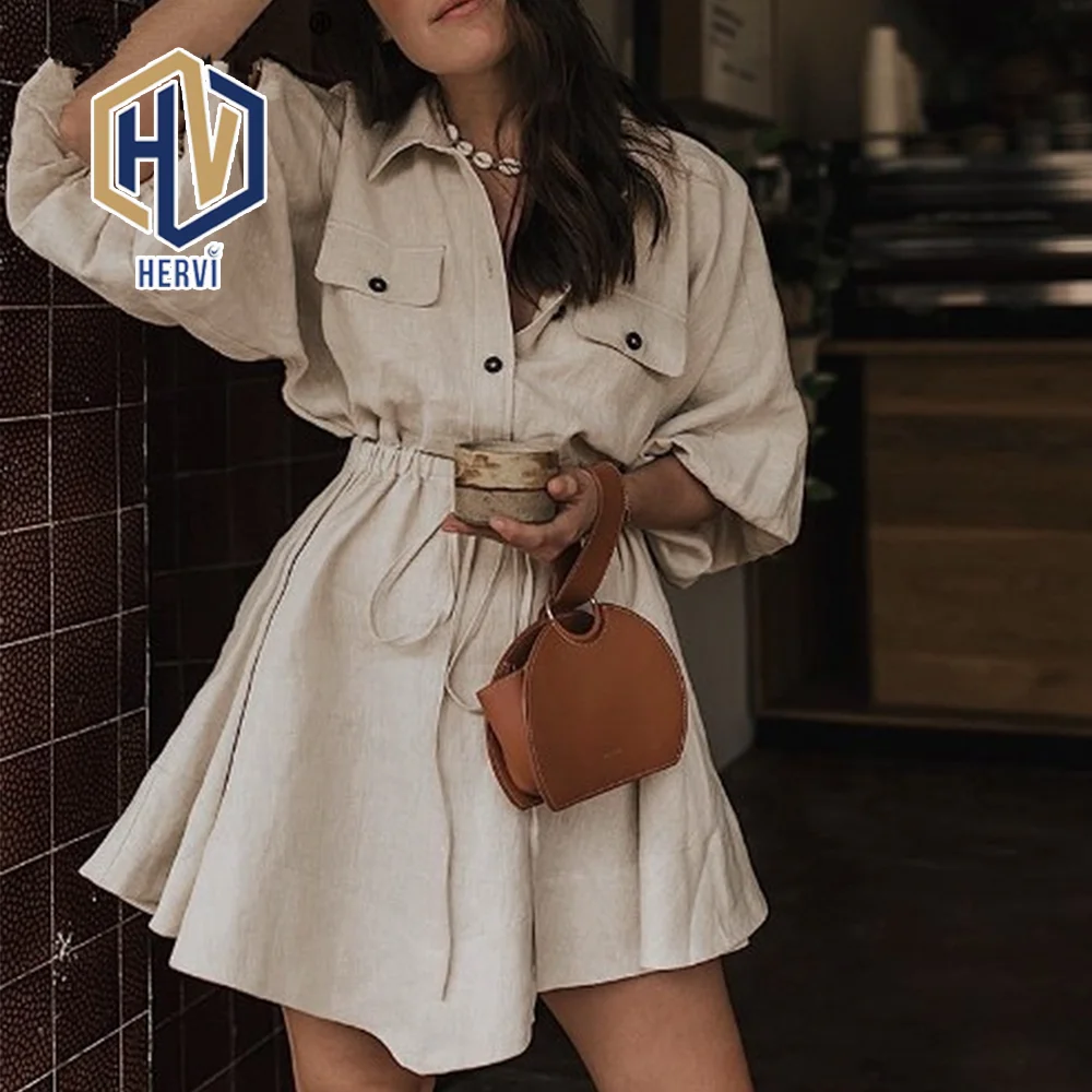 Elagant женское мини-платье-рубашка повседневное короткое платье с