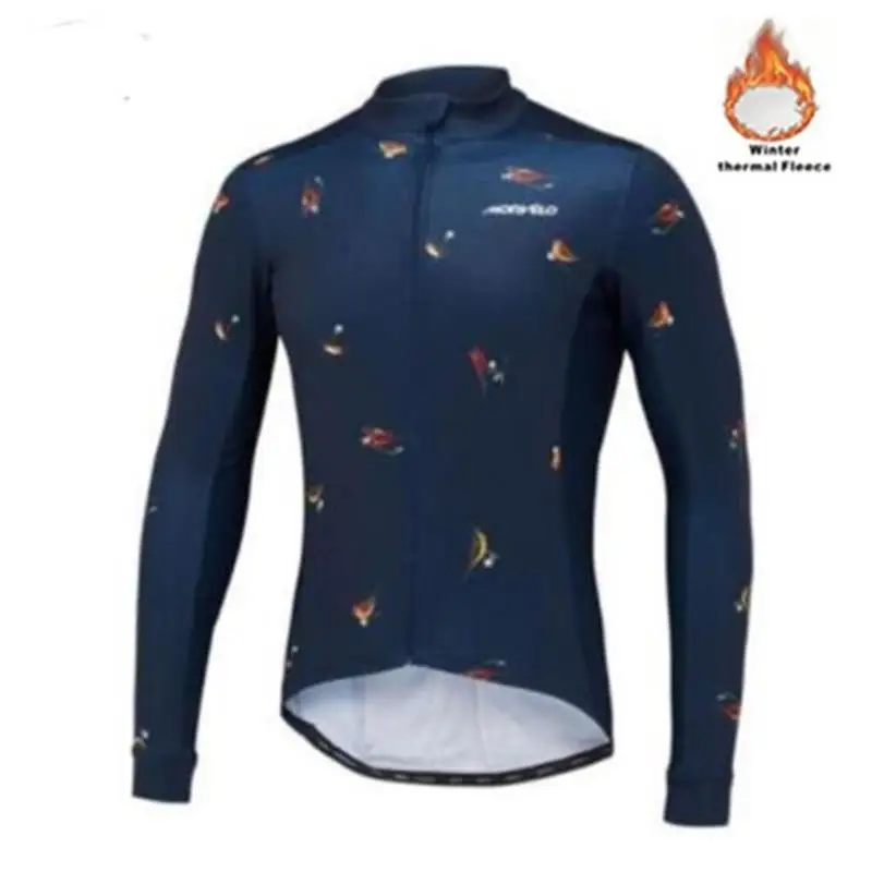 morvelo Велоспорт Джерси зимний длинный велосипед тепловой флис Ropa Roupa De Ciclismo Invierno Мужская Mtb Одежда - Цвет: Long Jersey