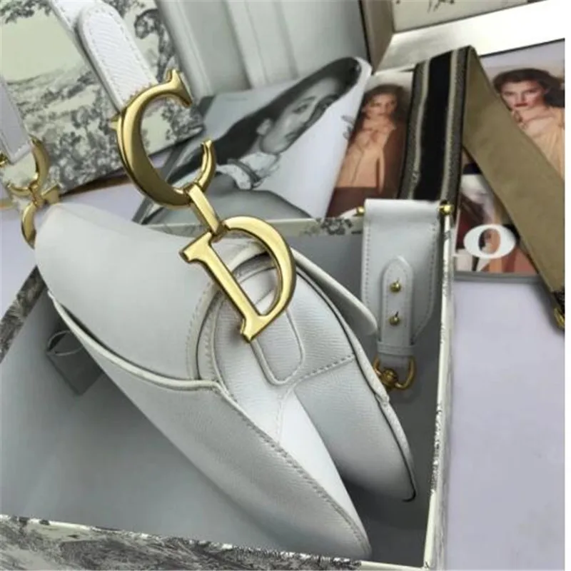 

2021Letter design ladies saddle bag shoulder bag flip cowhide leather women's luxury handbag bag casual messenger bag