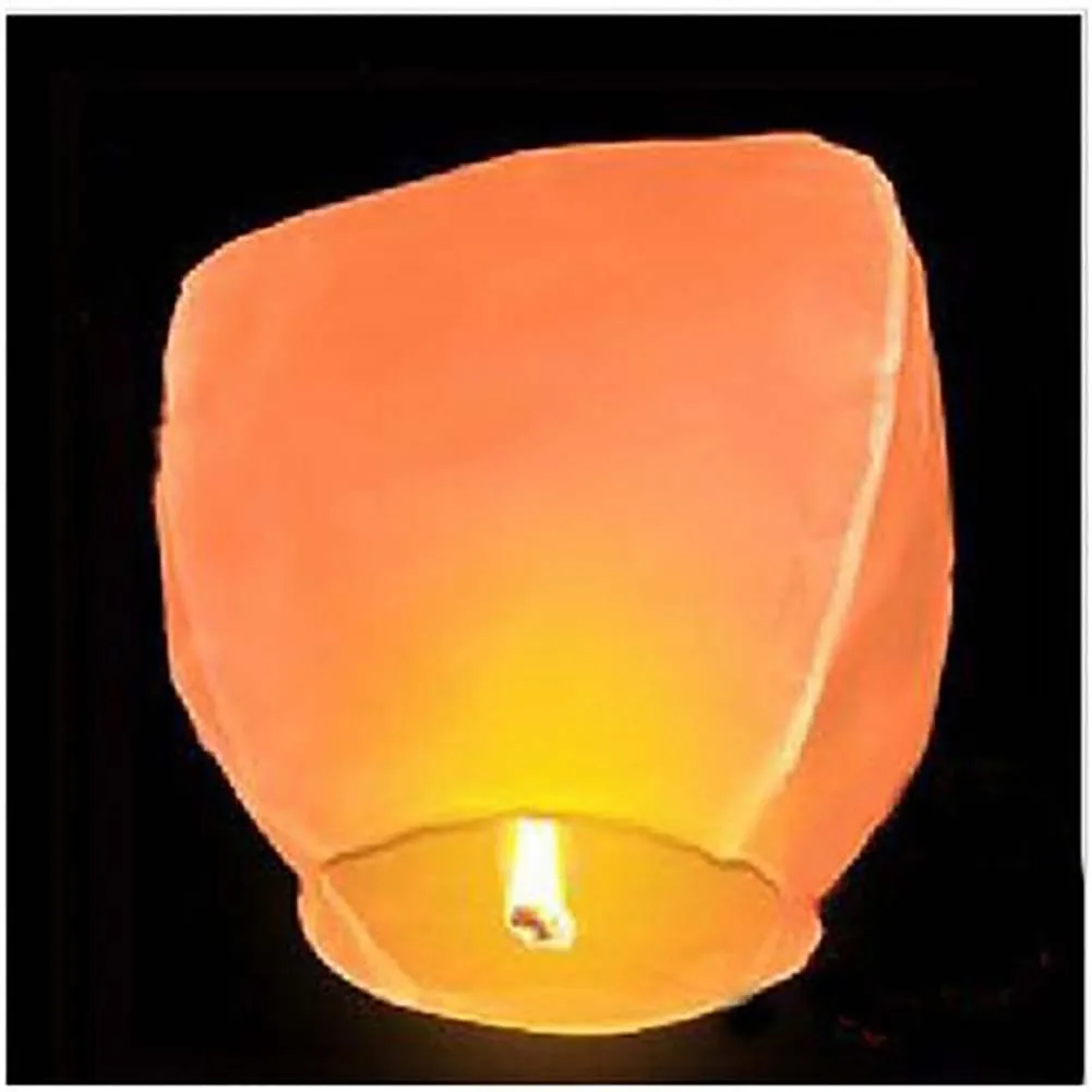 Farolillos de papel chinos para decoraci&oacute;n de fiestas al aire libre, farolillos de deseos, color blanco, bricolaje, 10 unidades-0